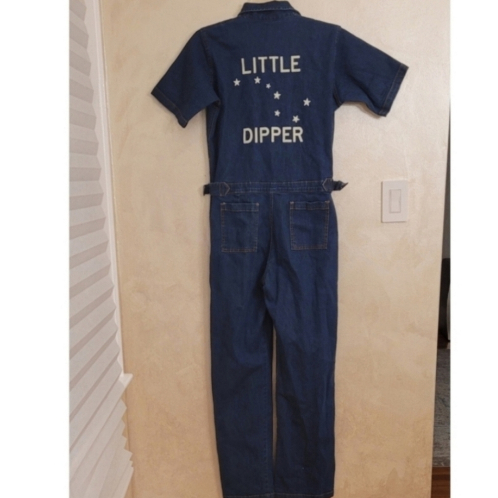 SUGARHIGH LOVESTONED LITTE DIPPER DENIM JUMPSUIT COVERALLS - Picture 6 of 9